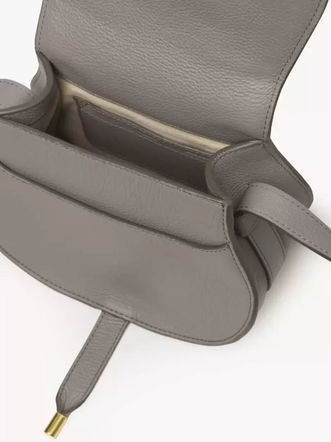 Small Marcie saddle bag in grained leather