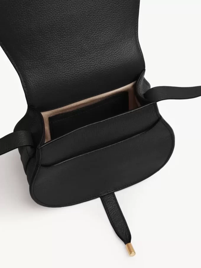 Small Marcie saddle bag in grained leather