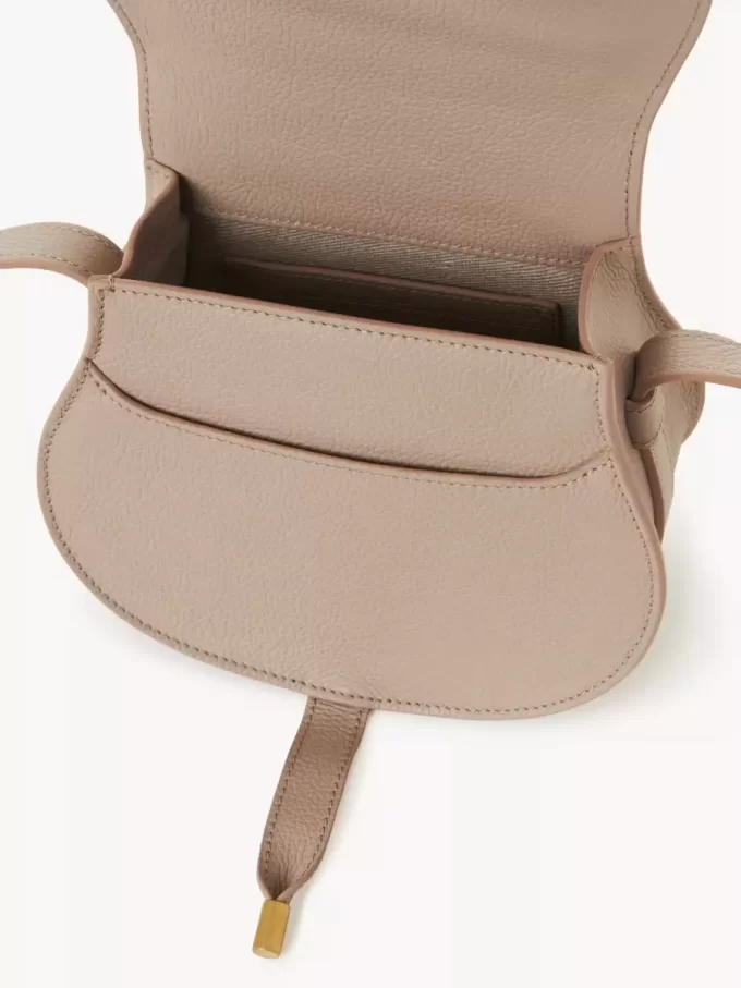 Small Marcie saddle bag in grained leather