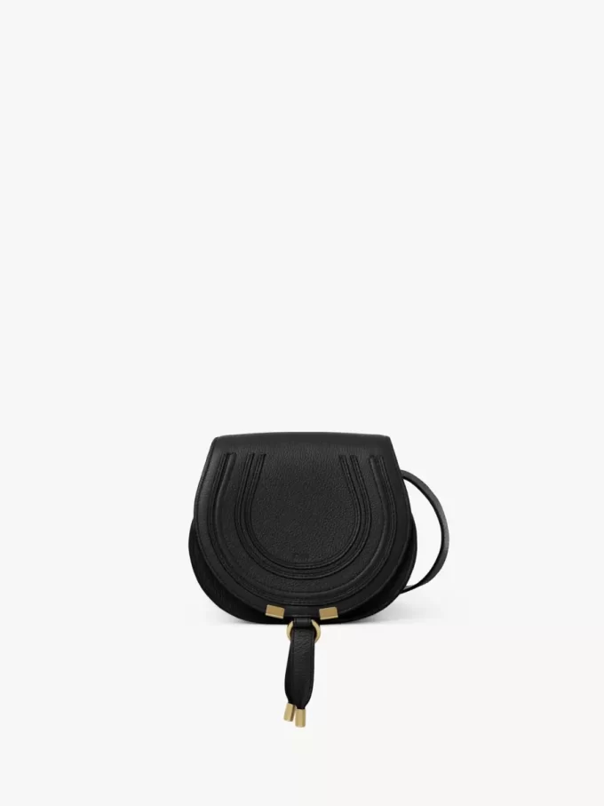 Small Marcie saddle bag in grained leather