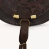 Small Marcie saddle bag in python-effect leather