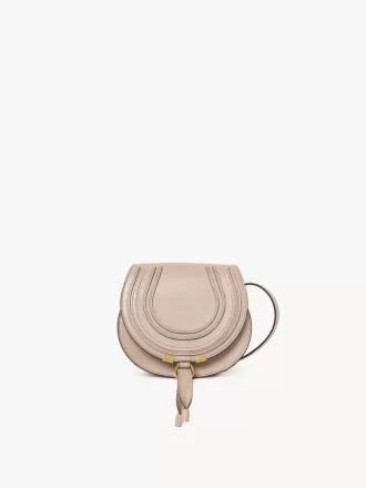 Small Marcie saddle bag in shiny leather