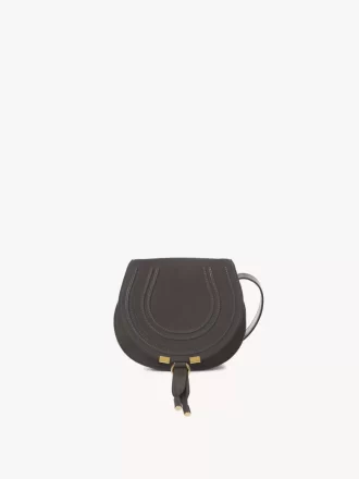 Small Marcie saddle bag in suede leather