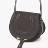 Small Marcie saddle bag in suede leather