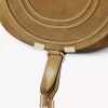 Small Marcie saddle bag in suede leather
