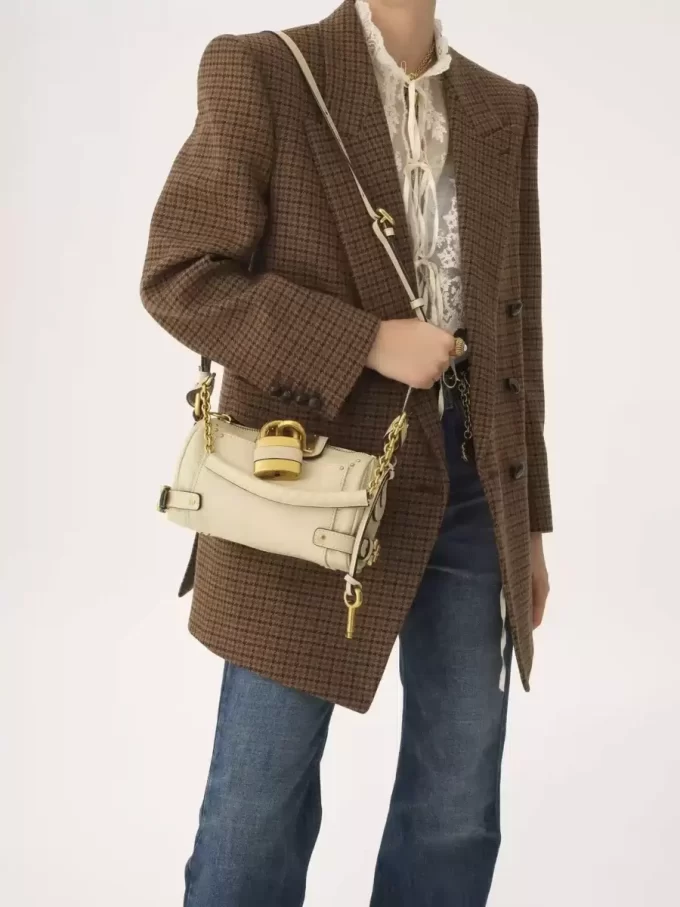 Small Paddington chain bag in grained leather