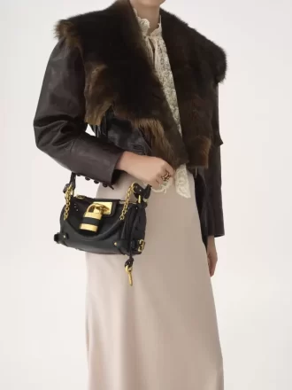 Small Paddington chain bag in grained leather