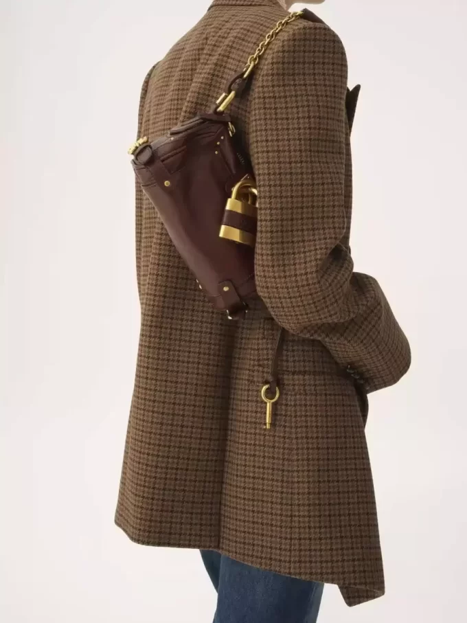 Small Paddington chain bag in grained leather