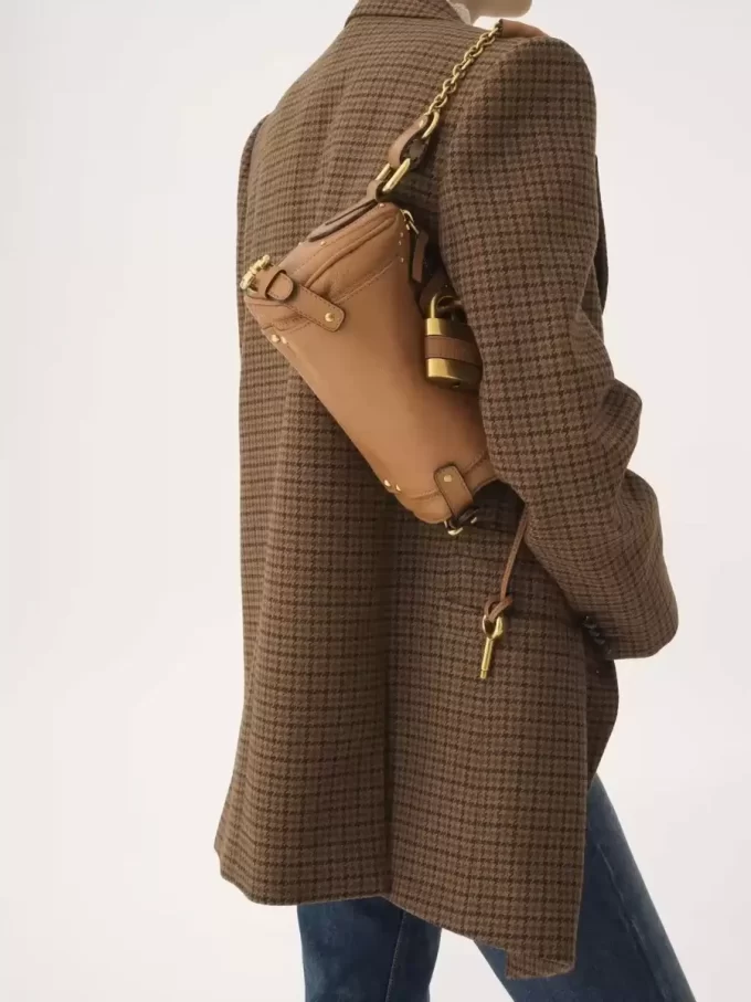 Small Paddington chain bag in grained leather