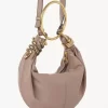 Small Snake Bracelet Hobo bag in grained leather