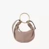 Small Snake Bracelet Hobo bag in grained leather