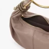 Small Snake Bracelet Hobo bag in grained leather