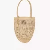 Small Summer Banana tote bag in raffia