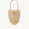 Small Summer Banana tote bag in raffia
