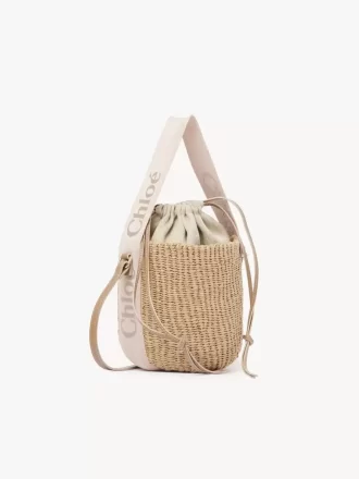 Small Woody basket in natural fibers