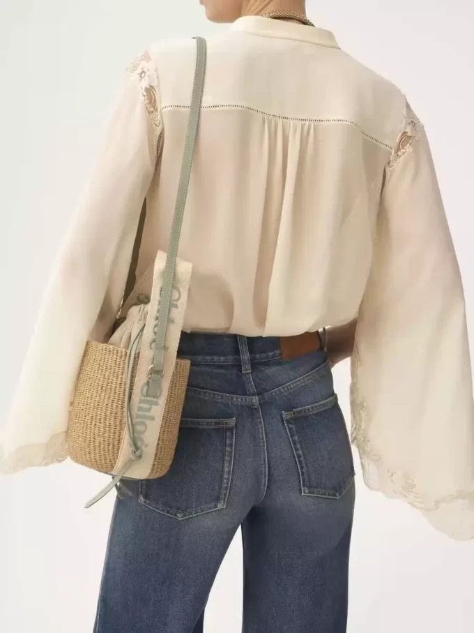 Small Woody basket in natural fibers