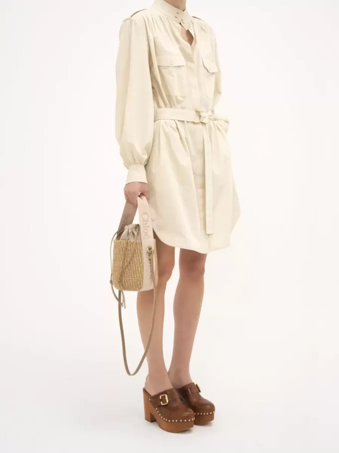 Small Woody basket in natural fibers