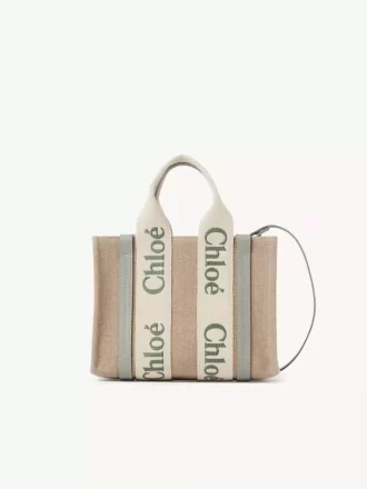 Small Woody tote bag in linen