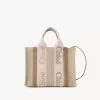 Small Woody tote bag in linen