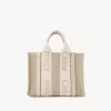 Small Woody tote bag in linen