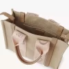 Small Woody tote bag in linen