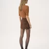 Straight mini skirt in tapestry jacquard