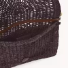 Summer Banana flat pouch with strap in raffia
