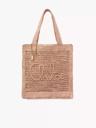 Summer Banana tote bag in raffia