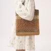 Summer Banana tote bag in raffia