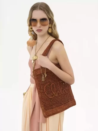 Summer Banana tote bag in raffia