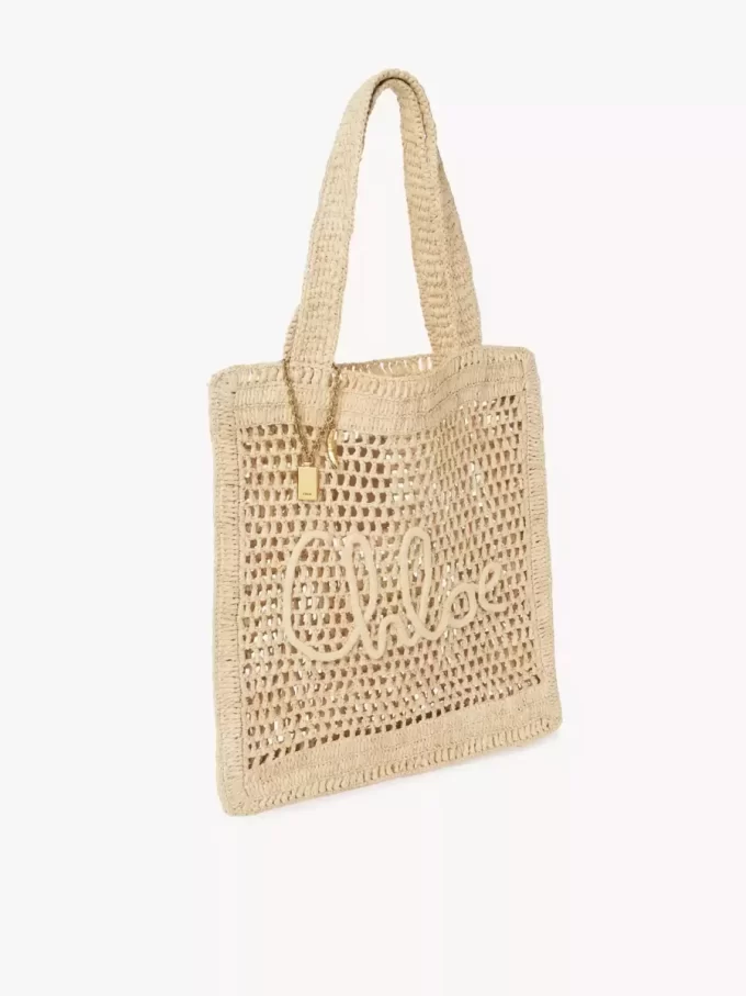 Summer Banana tote bag in raffia