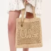 Summer Banana tote bag in raffia