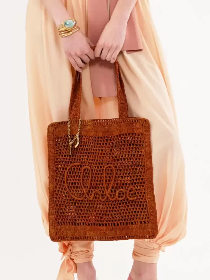 Summer Banana tote bag in raffia