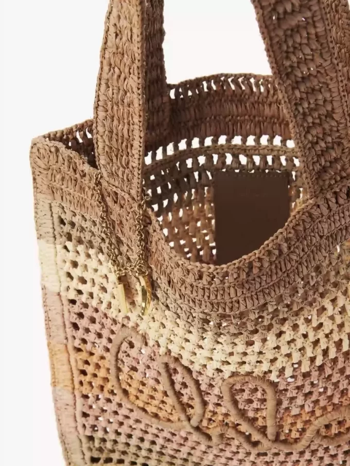 Summer Banana tote bag in raffia