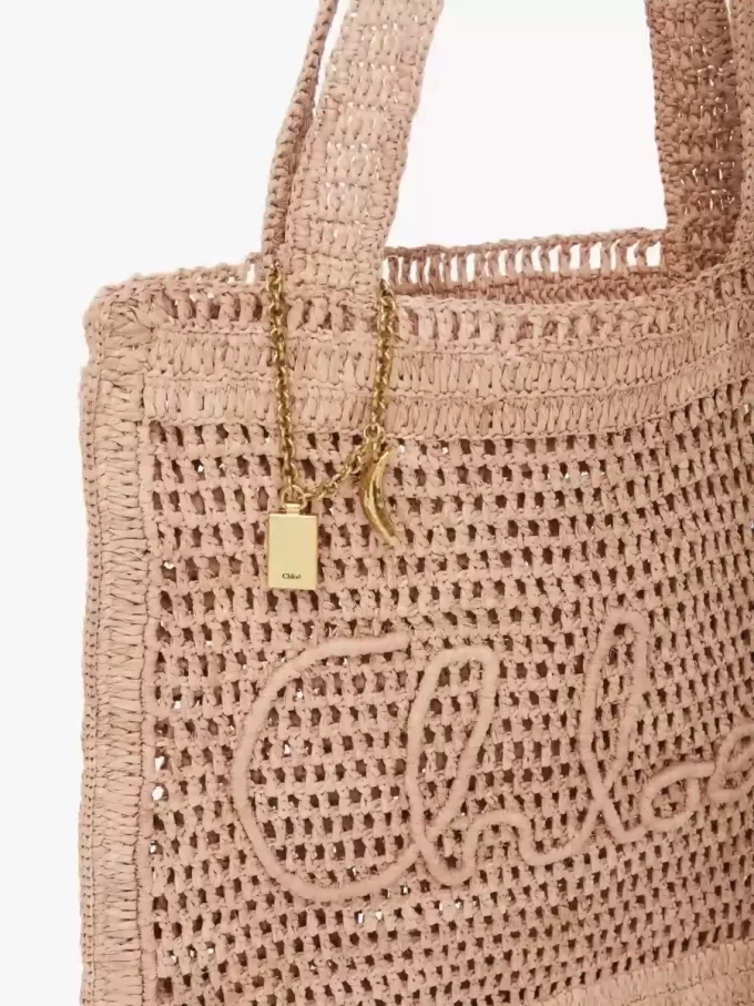 Summer Banana tote bag in raffia