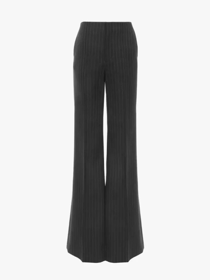 Tailored bootcut pants in wool