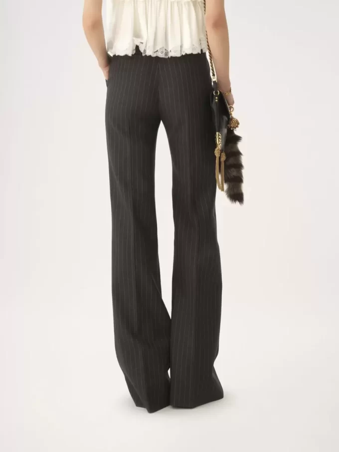 Tailored bootcut pants in wool
