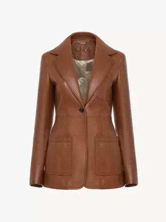 Tailored jacket in leather