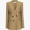 Tailored jacket in wool grain de poudre