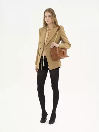 Tailored jacket in wool grain de poudre