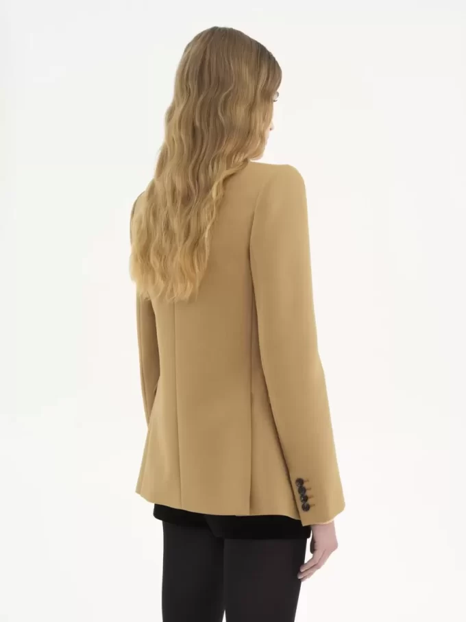 Tailored jacket in wool grain de poudre