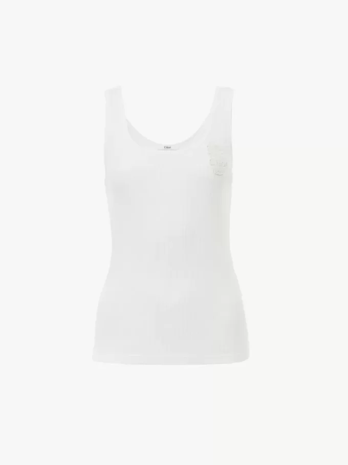 Tank top in cotton jersey