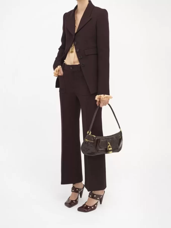 The 99 shoulder bag in croco-effect leather