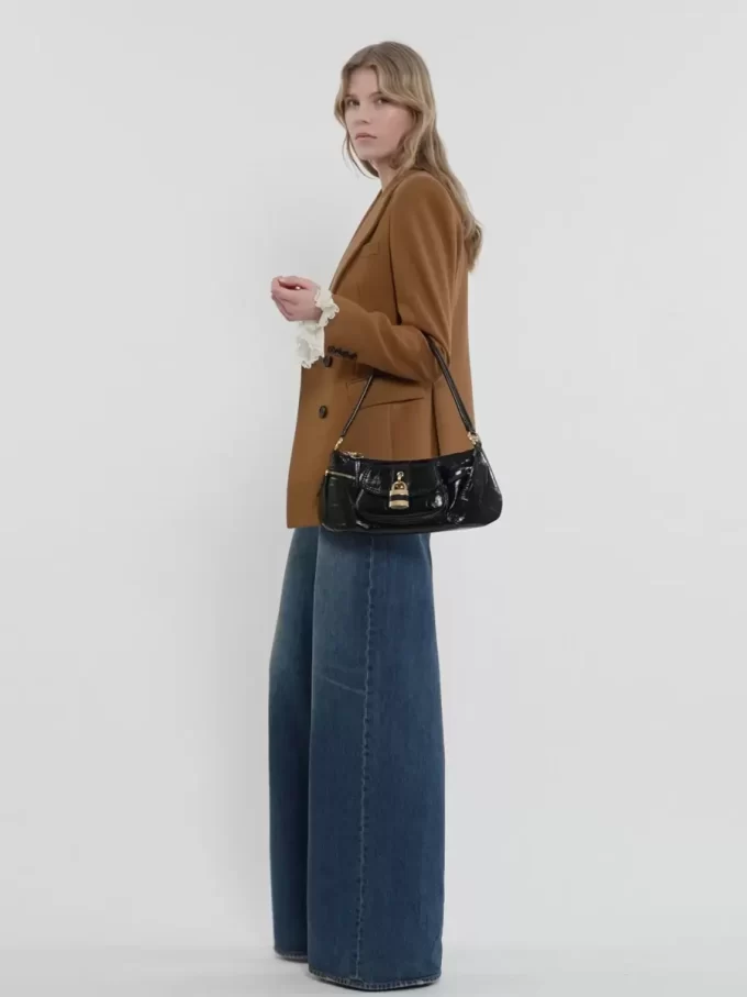 The 99 shoulder bag in croco-effect leather