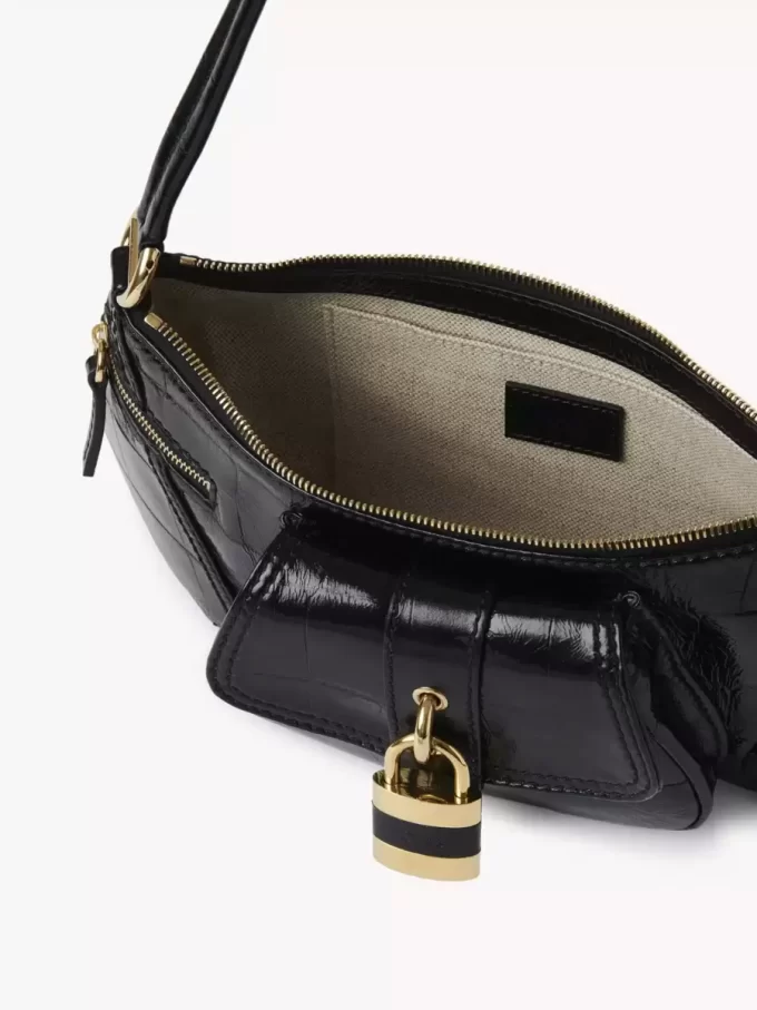 The 99 shoulder bag in croco-effect leather