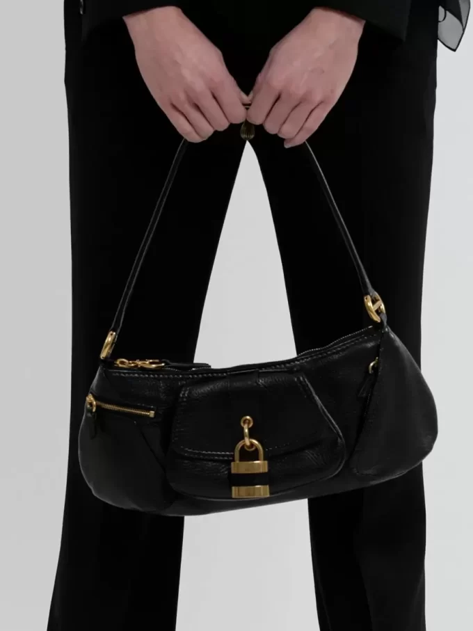 The 99 shoulder bag in grained leather