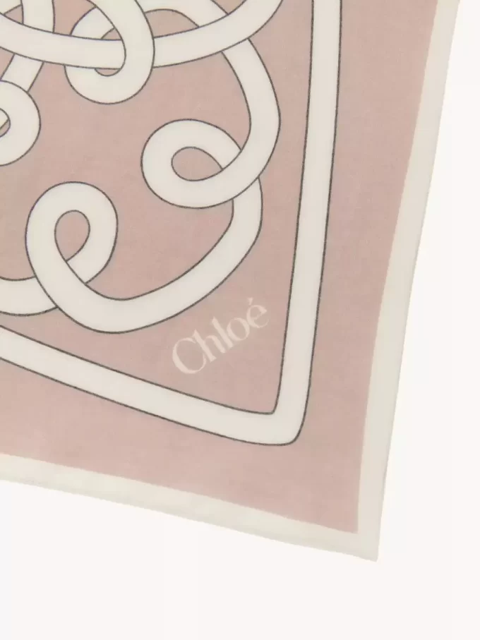 The Chloé Iconic Print scarf in cotton & silk
