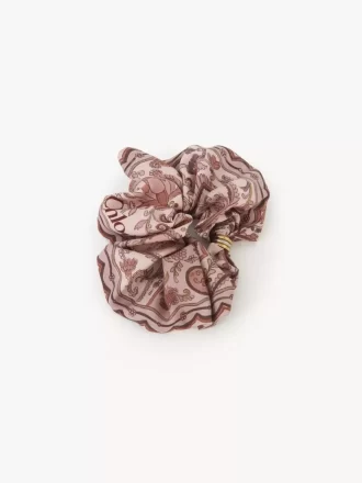 The Chloé Paisley hair scrunchie in silk twill