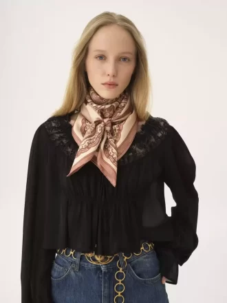 The Chloé Paisley square scarf in silk twill