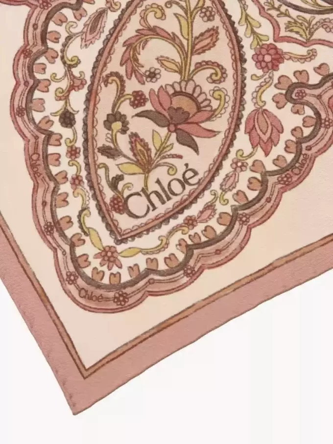 The Chloé Paisley square scarf in silk twill